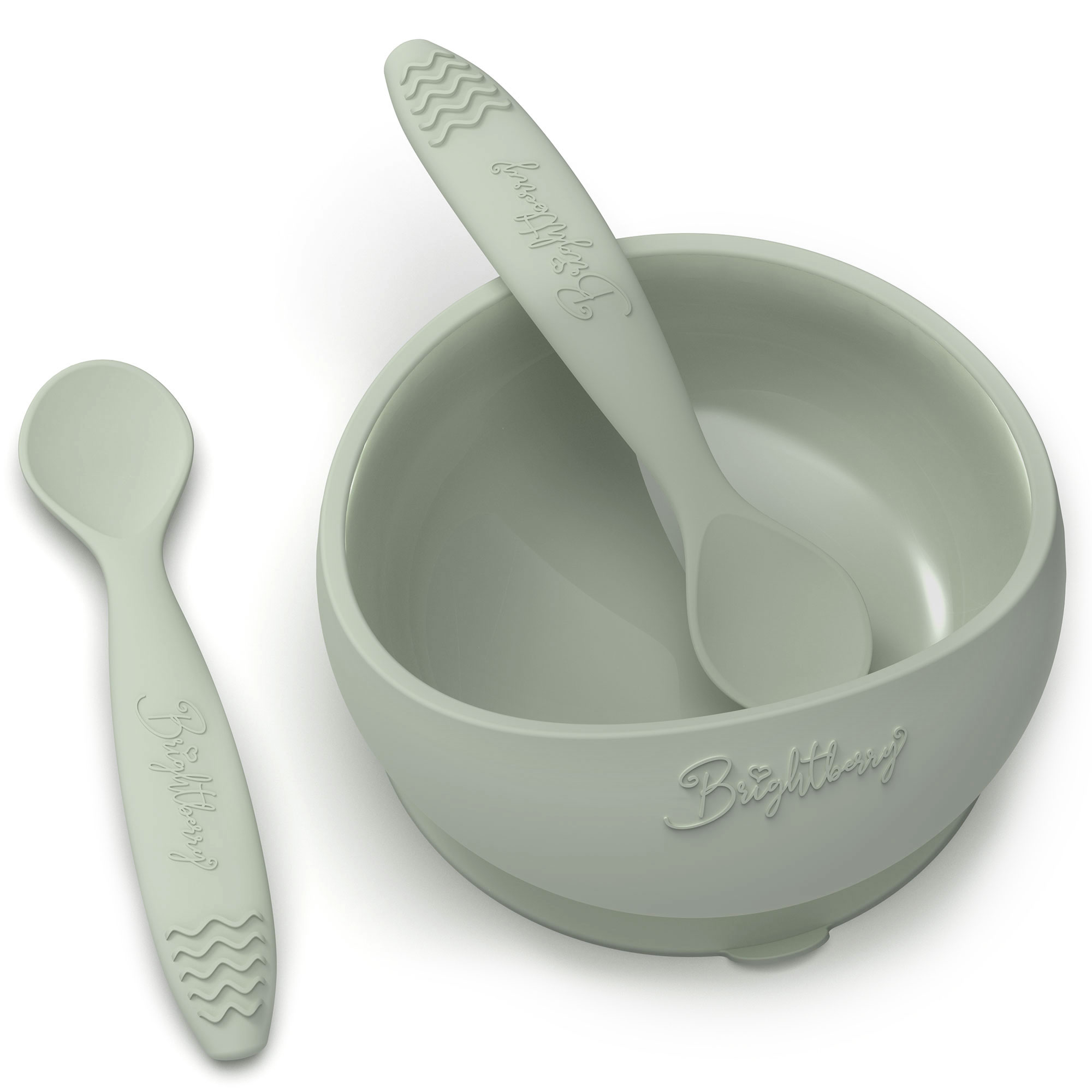 Silicone Suction Bowl Set with Two Spoons